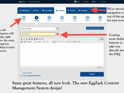 EggZack System Updates: Same Great Product, new Look!