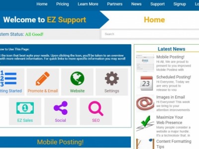 New EZ Support Site!